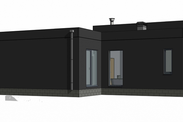 визуализация дома из трехслойных бетонных панелей