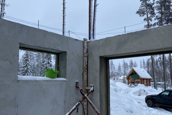 строительство дома из железобетонных панелей в зимний период