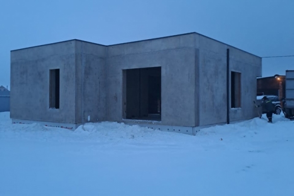 Как построить дом за 1 день: Монтаж ABG 82 м2 с использованием железобетонных трехслойных панелей