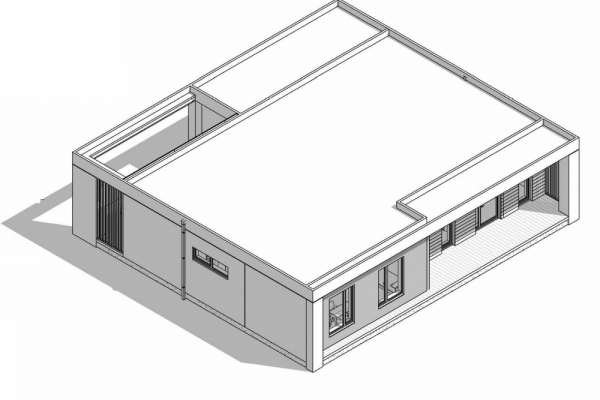 Одноэтажный дом из ЖБИ панелей - ABG_130