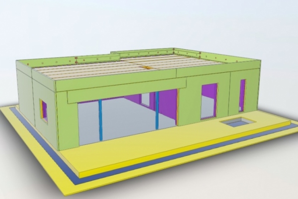 Разработка BIM проектов домов из ЖБ PREFAB бетонных панелей 