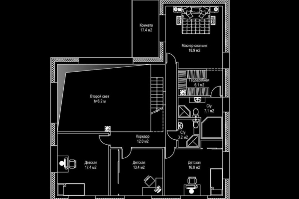 Достраивающийся двухэтажный дом комфорт класса в Пеники
